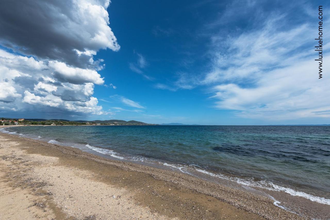 #Luxlikehome - Mediterranee Beachfront Summer House Kalyves Polygyrou Екстериор снимка