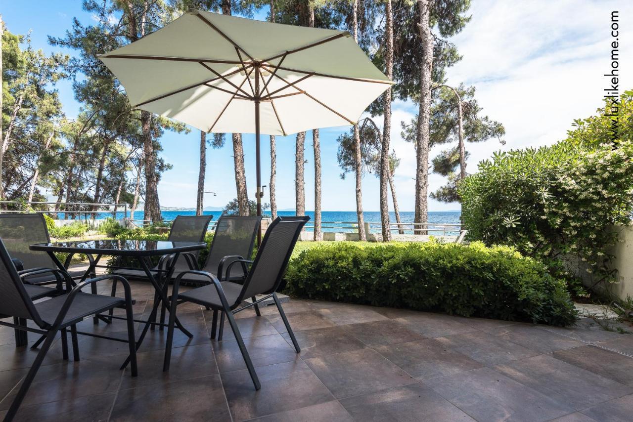 #Luxlikehome - Mediterranee Beachfront Summer House Kalyves Polygyrou Екстериор снимка